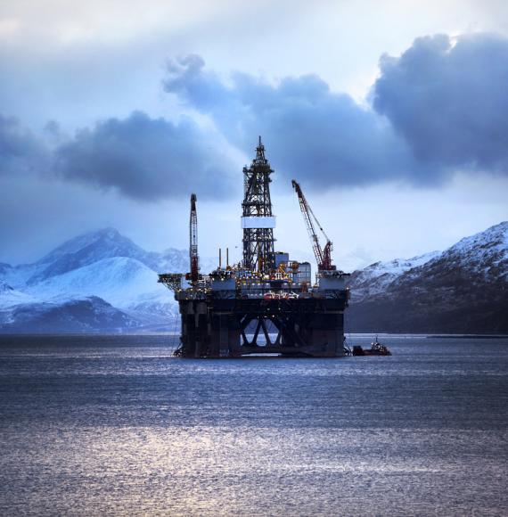 oil rig in Scotland
