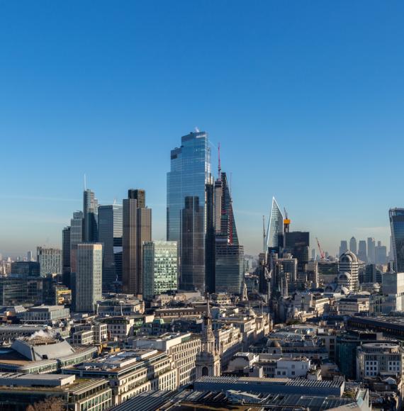 View of London skyline from St Paul's Cathederal