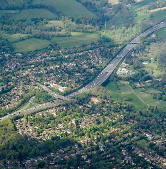 Aerial view of Rickmansworth, Hertforshire