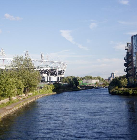 View of the London Stadium, Newham and the surrounding area