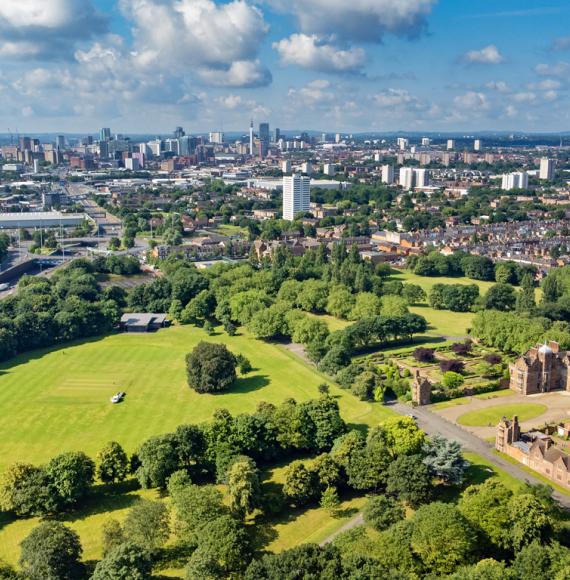 Aerial view of Birmingham