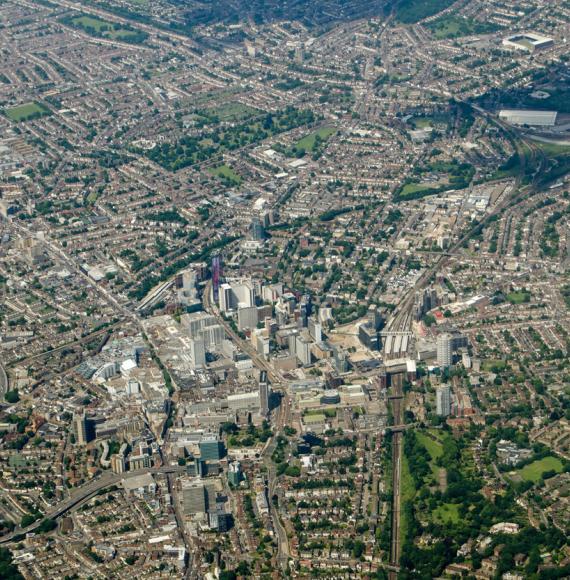 Aerial view of Croydon