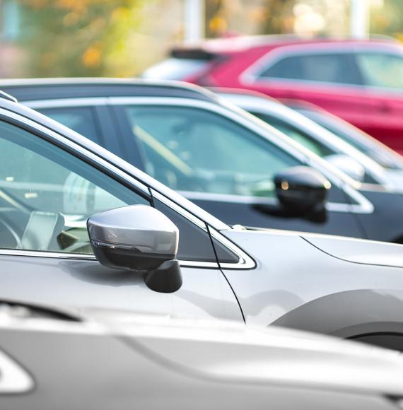 Cars in a car park