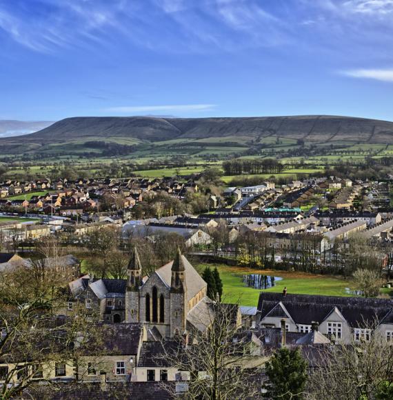 View of Pendle Hill from Clitheroe