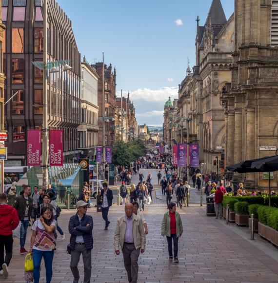 High street in Glasgow