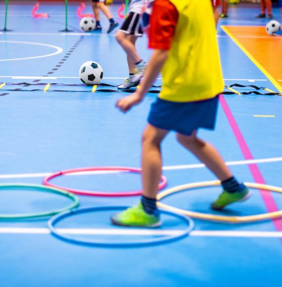 Child taking part in out-of-school sporting activities
