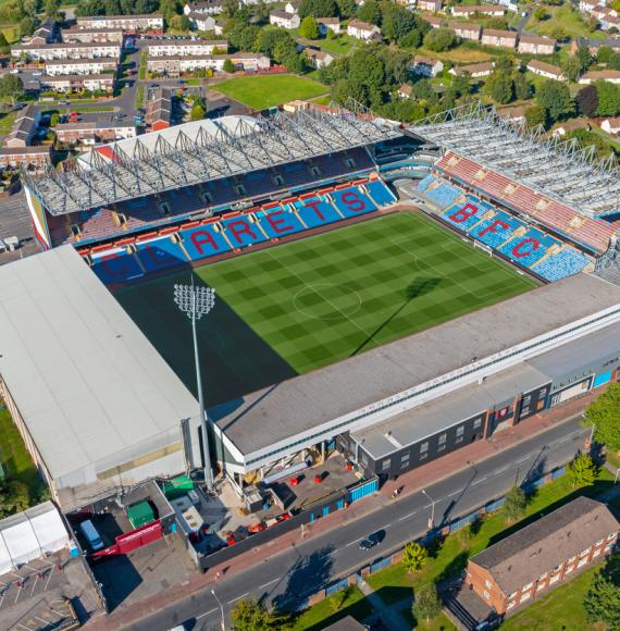 Turf Moor, home of Premier League football side Burnley