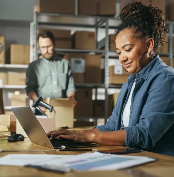 Woman running a small to medium sized enterprise