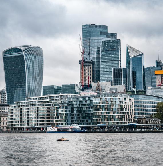 Image of the City of London from the River Thames