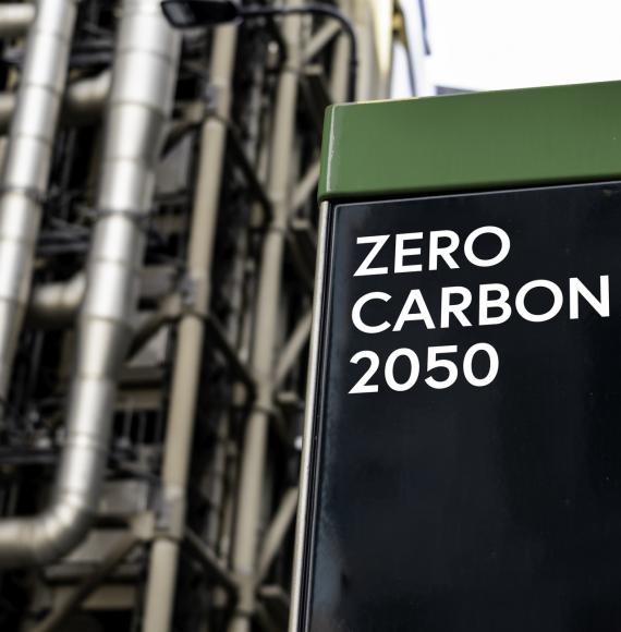 Zero Carbon 2050 Sign