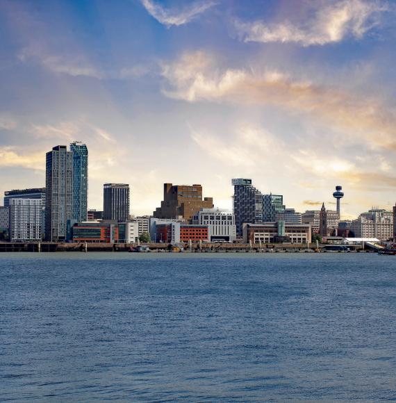 shot of the Liverpool skyline