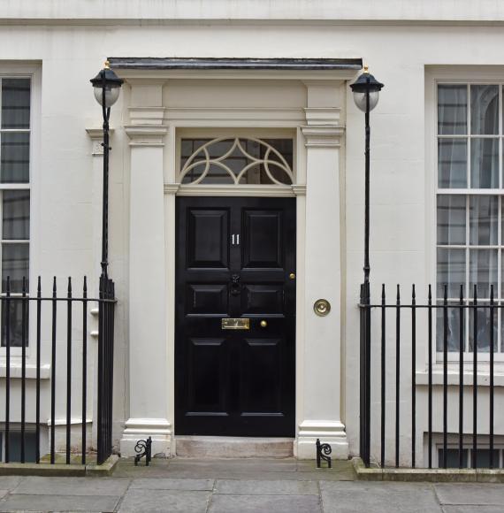 The front door of 11 Downing Street