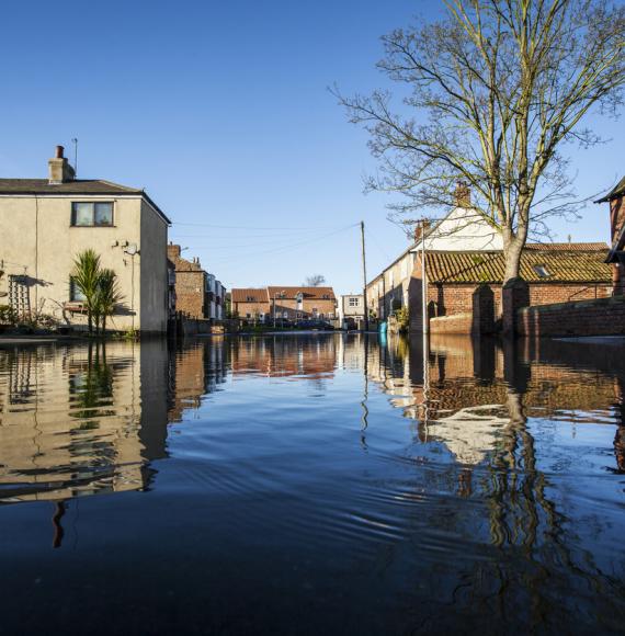 Flooded village