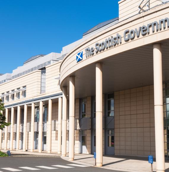 The Scottish Government building on Victoria Quay in Leith, Edinburgh