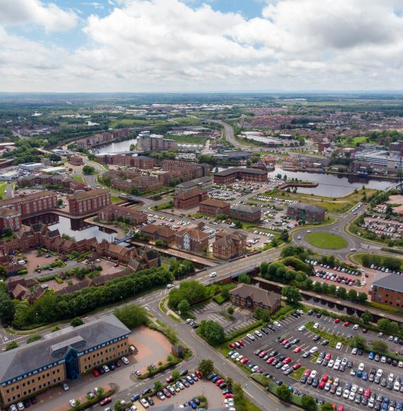 Aerial view of Middlesbrough