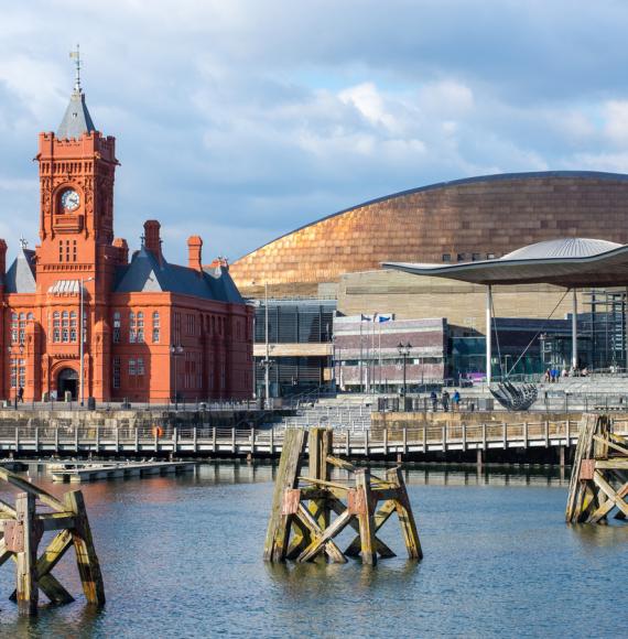 Cardiff Bay at dusk