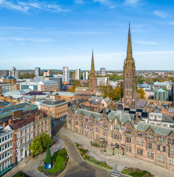 Aerial view of Coventry