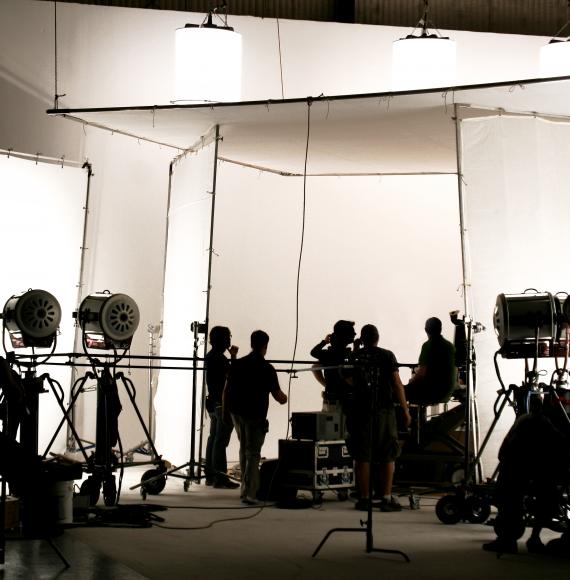 Television commercial production set