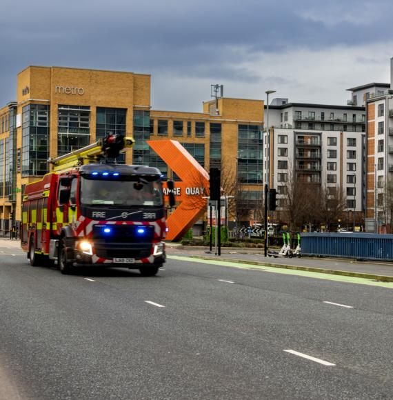 Fire engine in Manchester