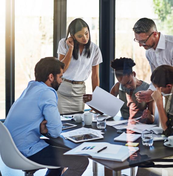 Shot of a group of businesspeople having a meeting in a boardroom