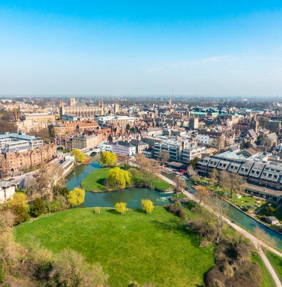 Aerial view of Cambridge