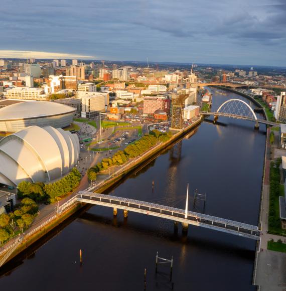 Aerial view of Glasgow