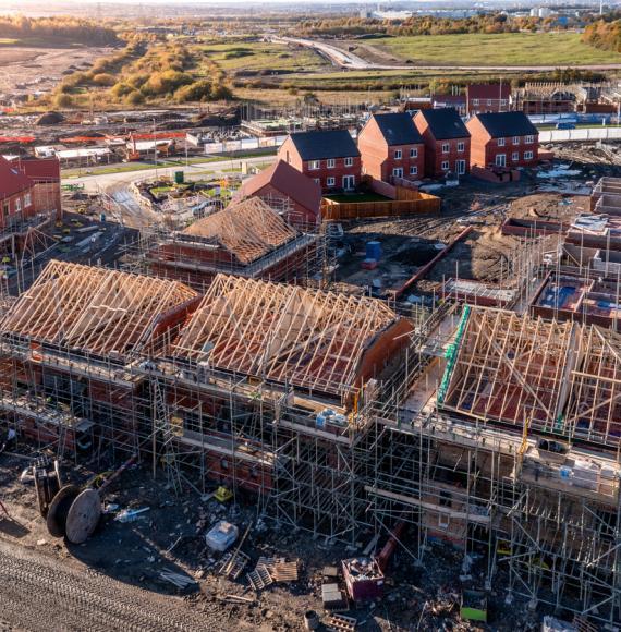 A construction site for new homes