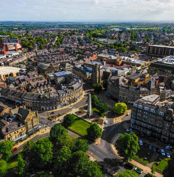 Harrogate centre in the summer
