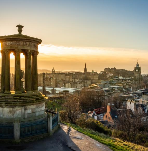 Sunset over Edinburgh