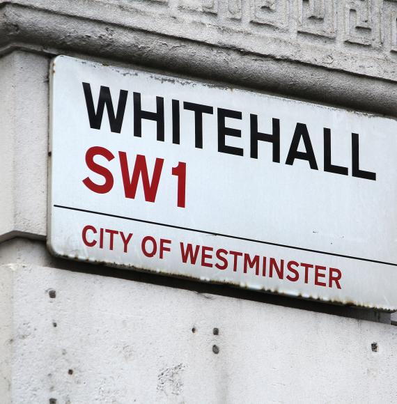 Whitehall sign, London