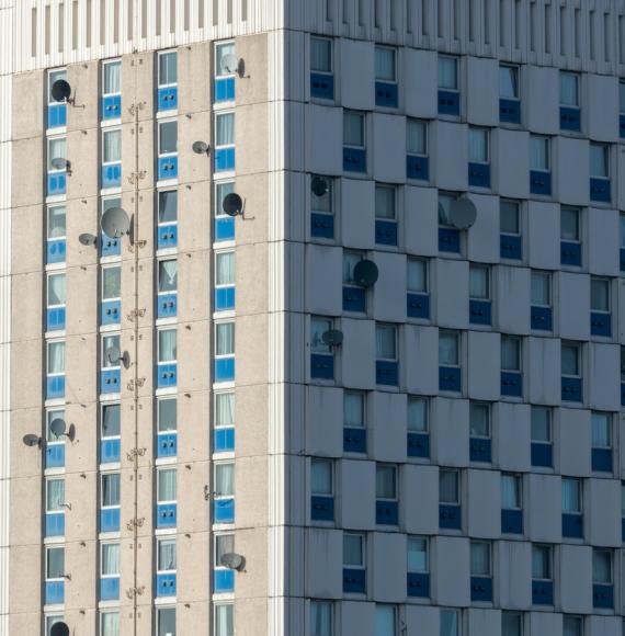 Old high rise buildings in London