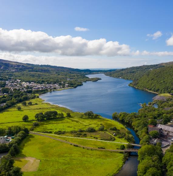 Scenic countryside in North Wales