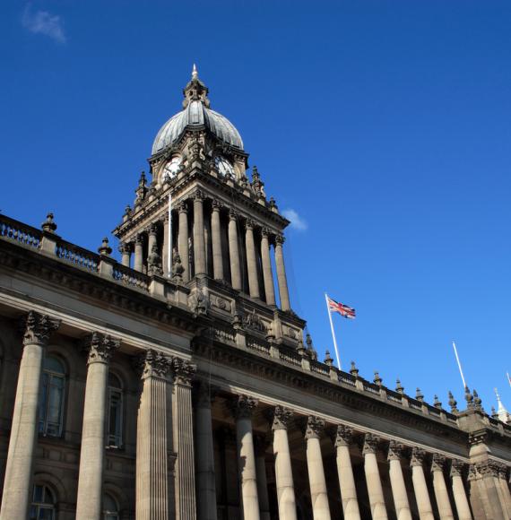 Town Hall against a clear blue sky