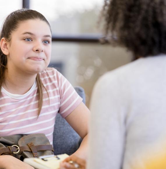 A young person in care