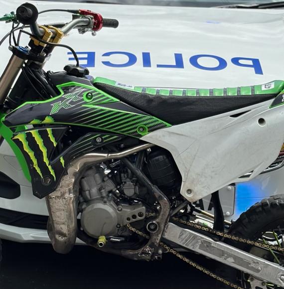 Motorbike and Police car