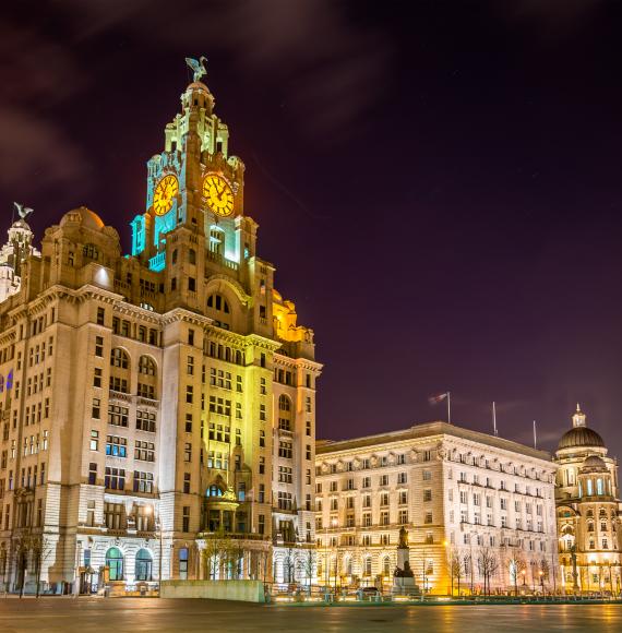 The Liver and Cunard buildings in Liverpool