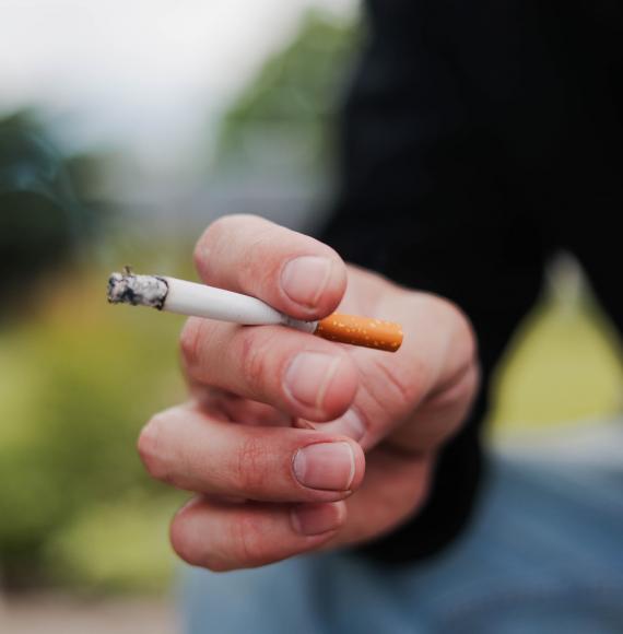 Person smoking