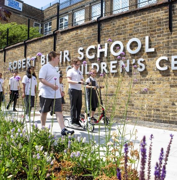 School children in Islington