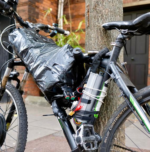 A homemade electric bicycle