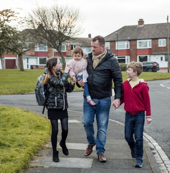 Family walking together