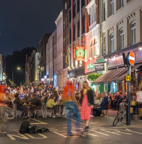 Soho, London at night