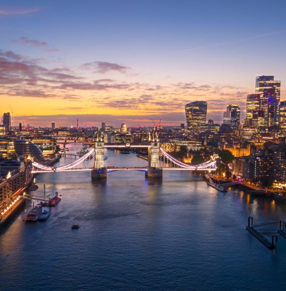London and the Thames at night