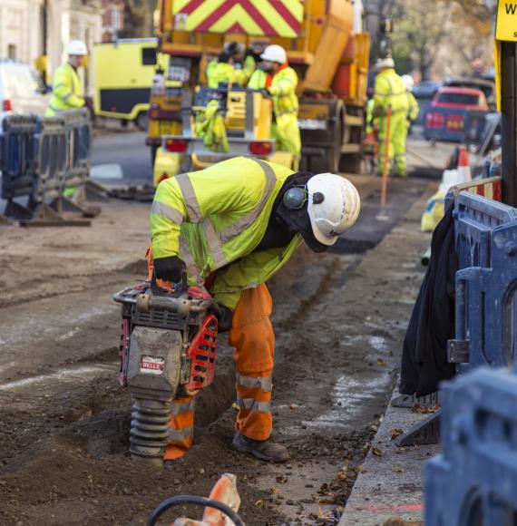 Man making a road