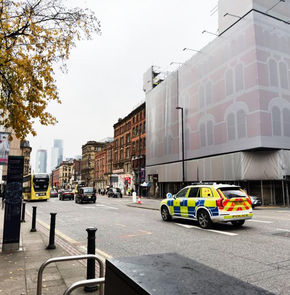 Police car in Manchester