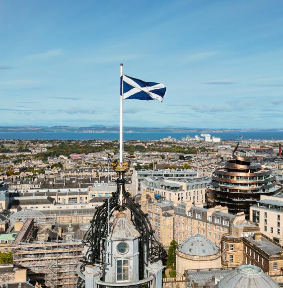 scottish flag in Edinburgh