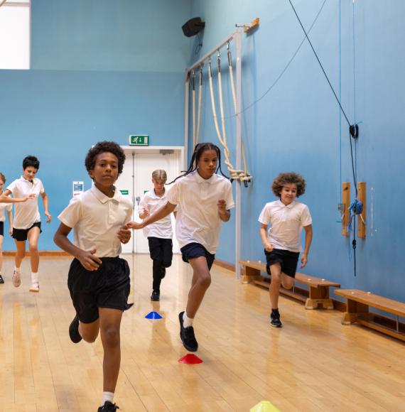 Children doing PE
