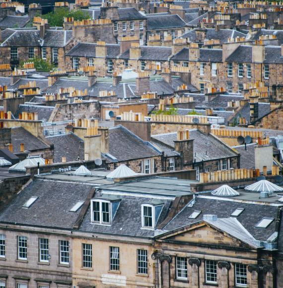 Houses in Edinburgh from above