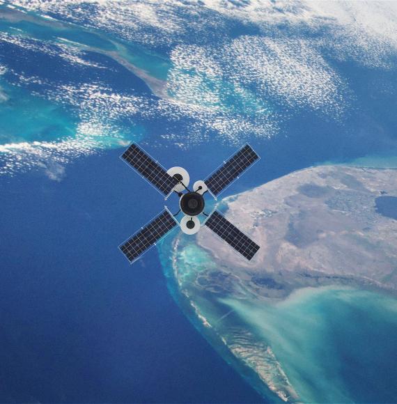 Satellite in space