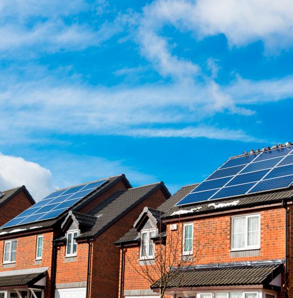 Solar panels on a UK home