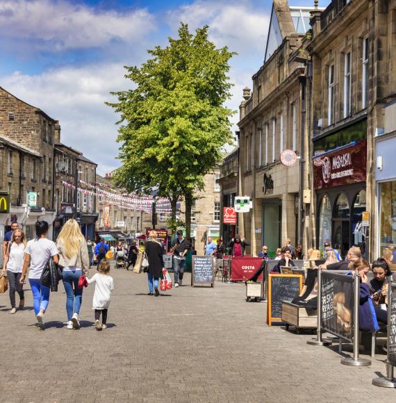 Town centre in UK